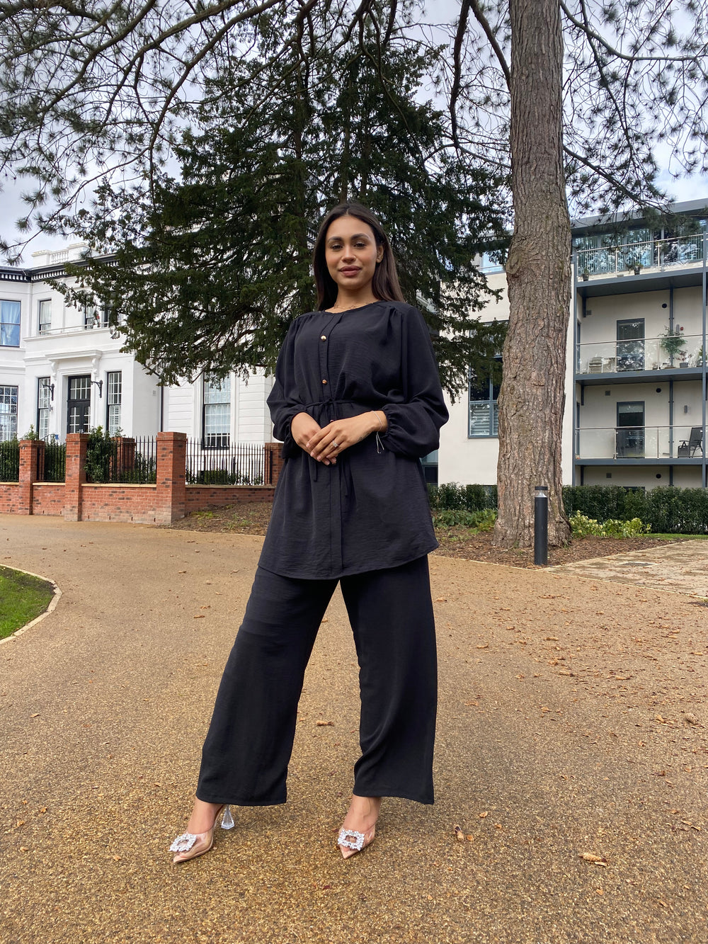 Peru Black Button Co Ord Set