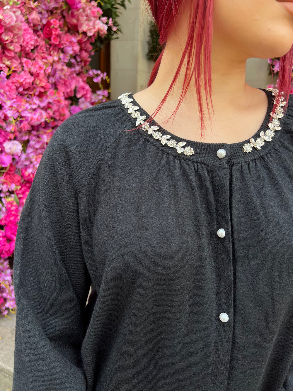 Ferrara Black Cardigan Dress