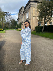 Jardin White and Blue print co ord set