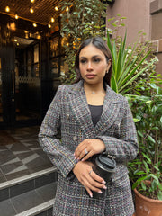 Cecina Boucle Double Breasted Blazer