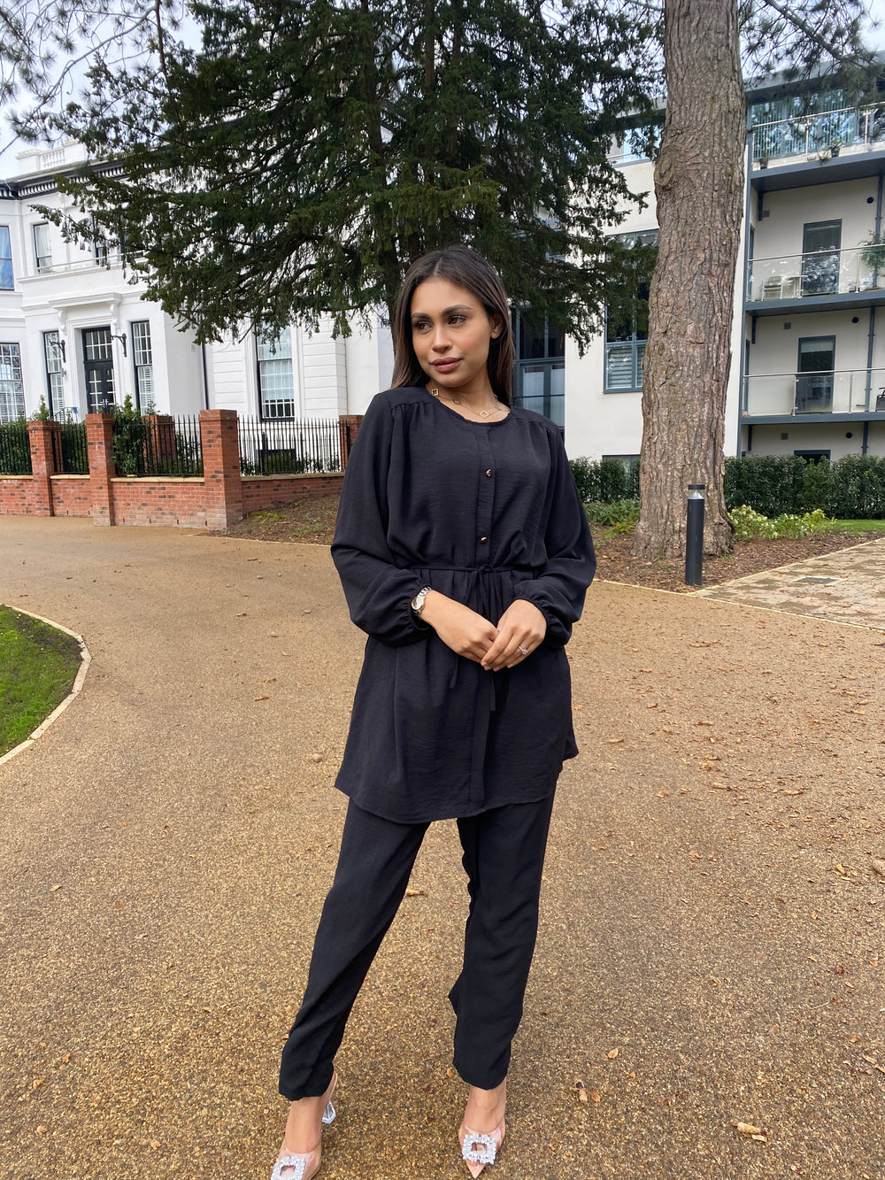 Peru Black Button Co Ord Set