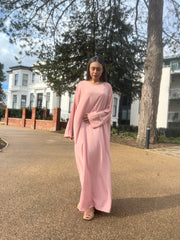 Pink and Gold  Closed Abaya