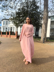 Pink and Gold  Closed Abaya