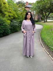 Mauve Pink Modest Maxi dress