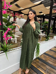 Moss Green Modest Maxi Dress