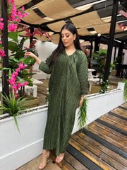 Moss Green Modest Maxi Dress