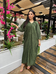 Moss Green Modest Maxi Dress