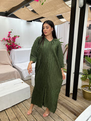 Moss Green Modest Maxi Dress