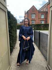 Karaman Navy Feather Kaftan