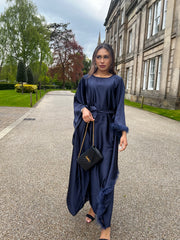 Karaman Navy Feather Kaftan