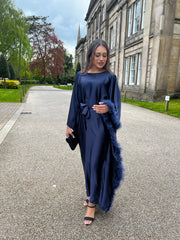 Karaman Navy Feather Kaftan