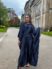 Karaman Navy Feather Kaftan