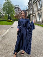 Karaman Navy Feather Kaftan