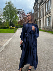 Karaman Navy Feather Kaftan