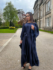 Karaman Navy Feather Kaftan