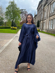 Karaman Navy Feather Kaftan