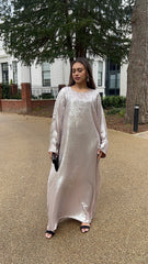 Metallic Gold Abaya Dress