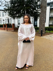 Metallic Gold Abaya Dress