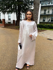 Metallic Gold Abaya Dress