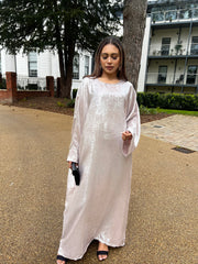 Metallic Gold Abaya Dress