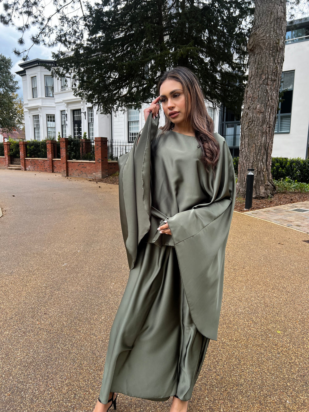 Fez Green Belted Kaftan