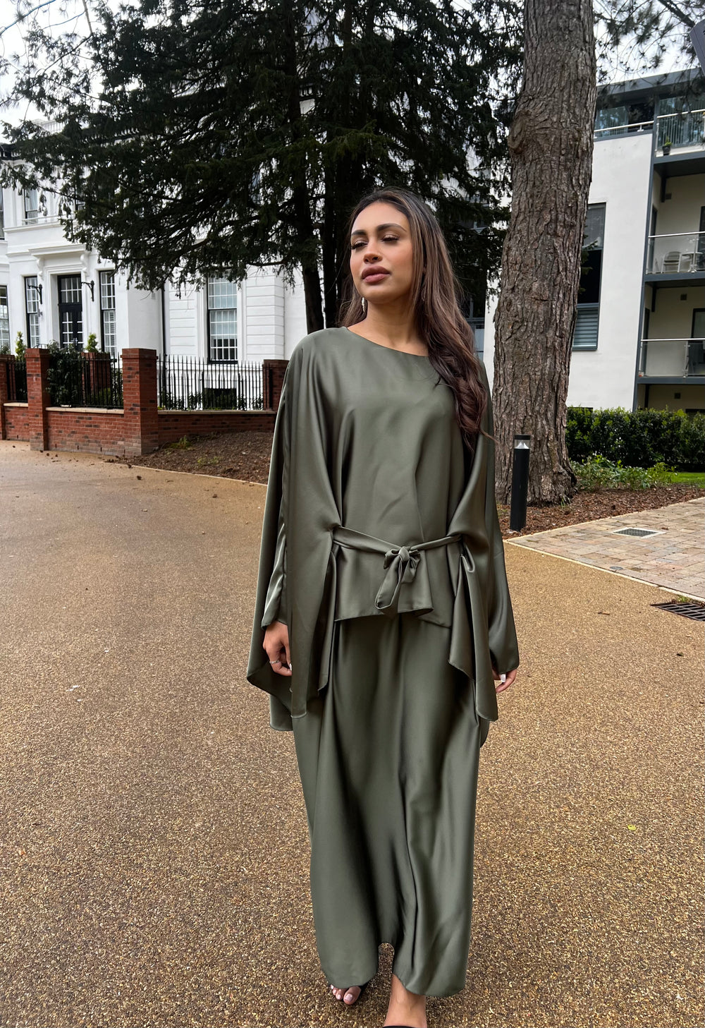 Fez Green Belted Kaftan