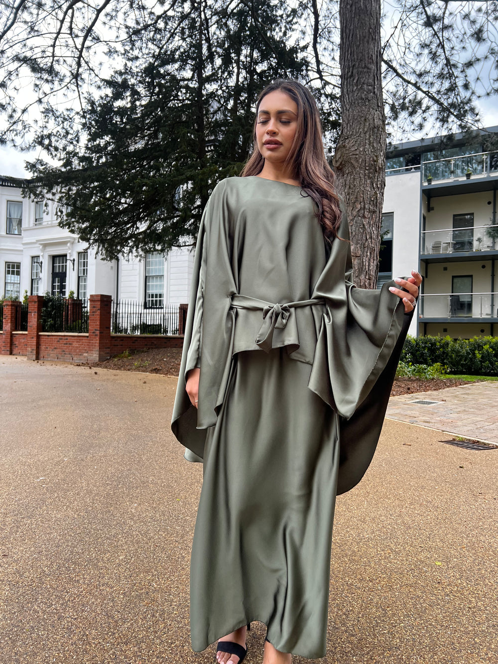 Fez Green Belted Kaftan
