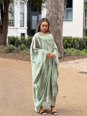 Odessa Green Print Buckle Kaftan