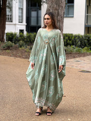 Odessa Green Print Buckle Kaftan