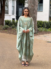Odessa Green Print Buckle Kaftan