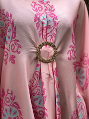 Odessa Pink Print Buckle Kaftan