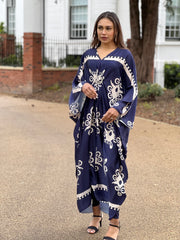 Ankara Blue Printed Kaftan