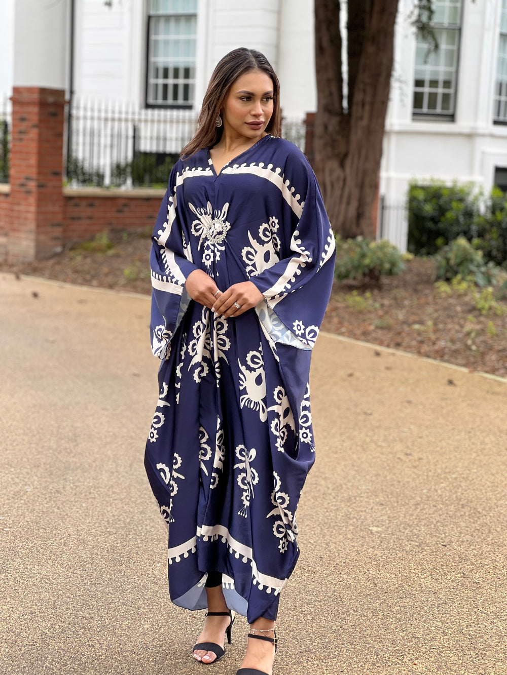 Ankara Blue Printed Kaftan