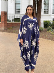 Ankara Blue Printed Kaftan