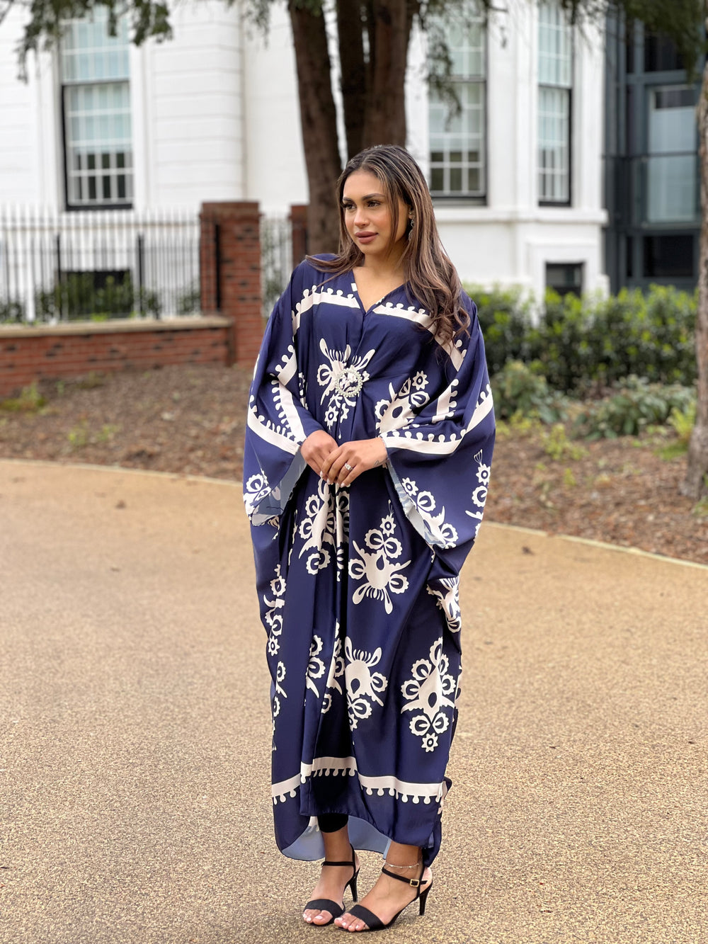 Ankara Blue Printed Kaftan