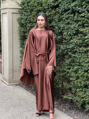 Fez Brown Belted Kaftan