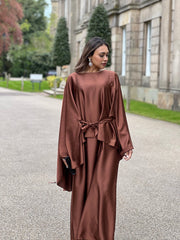 Fez Brown Belted Kaftan
