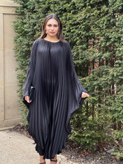 Amarifi Black Pleated Kaftan