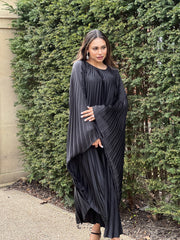 Amarifi Black Pleated Kaftan