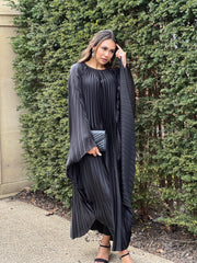 Amarifi Black Pleated Kaftan