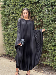 Amarifi Black Pleated Kaftan