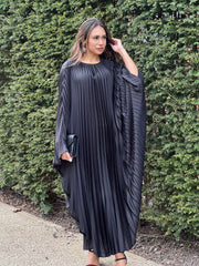 Amarifi Black Pleated Kaftan