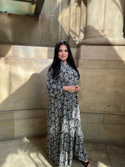 Sarca Black Print Maxi