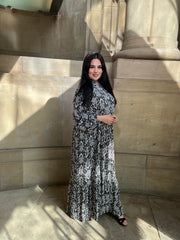 Sarca Black Print Maxi