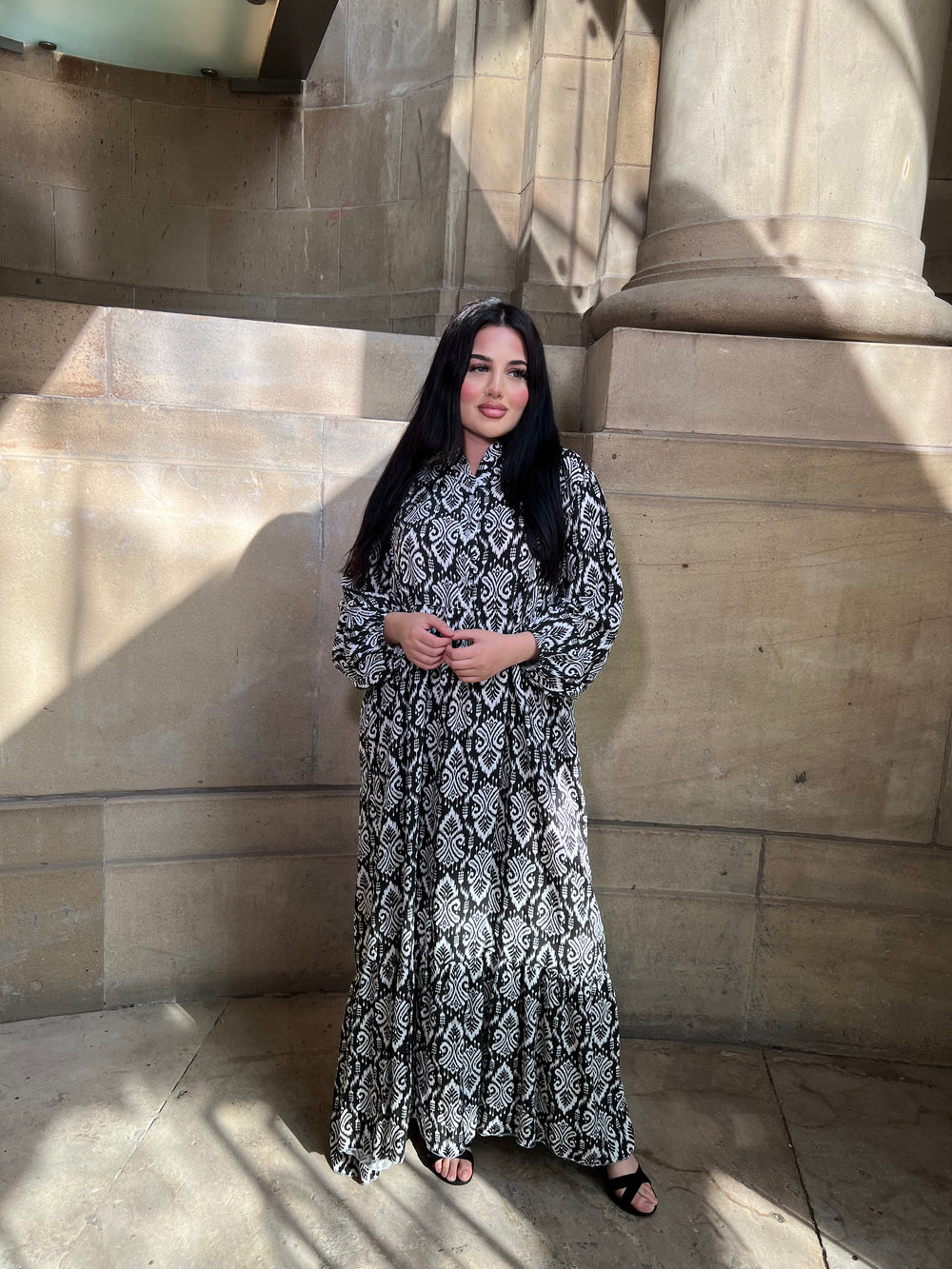 Sarca Black Print Maxi