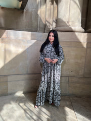 Sarca Black Print Maxi