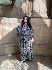 Sarca Black Print Maxi