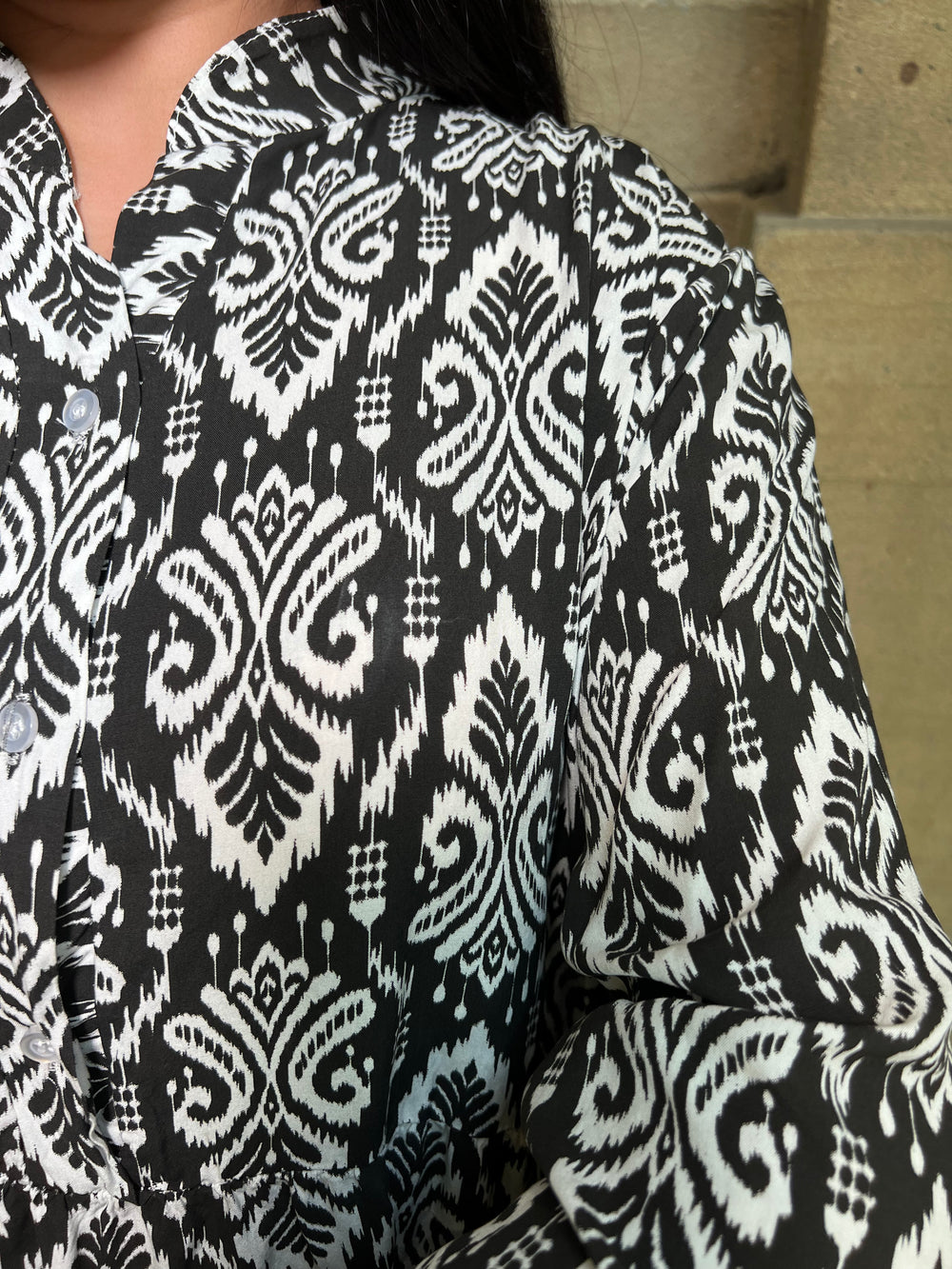 Sarca Black Print Maxi