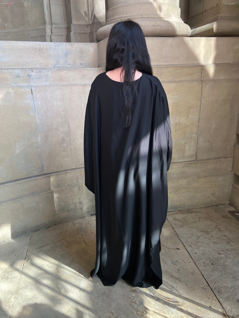 Rossano Black Cape Dress