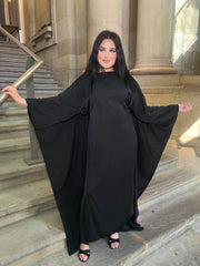 Rossano Black Cape Dress
